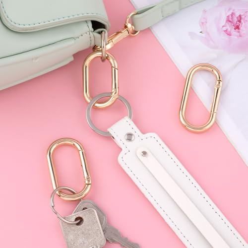 Image of Oval Spring Ring Clips, Metal Keyring Purse Clip