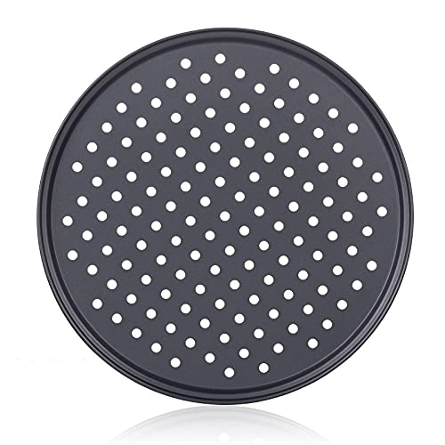 Pizza Pan, Kmeivol Pizza Pan with Holes, 12 Inch Nonstick Premium Carbon Steel Pizza Tray for Baking Supplies, Perforated Bakeware Pizza Pan for Oven, Pizza Pans for Pizza Make Lovers