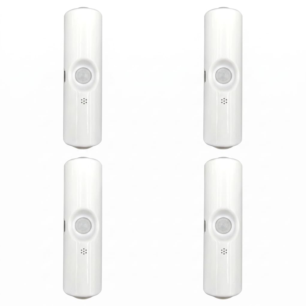 Monwssoe Closet Lights, 4pcs Smart Motion Sensor Closet Lights, Rechargeable Magnetic Wardrobe With 3 Color Modes, White