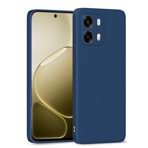 Image of Outlouders Back Cover for Oppo A6 Pro 5G | Camera Protection | Durable Soft Matte Silicone Bumper Case (Blue)