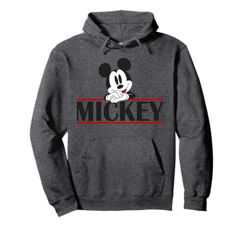 Disney Resting Mickey Mouse Hoodie sweat pull noir avec motif pour fan de pop culture