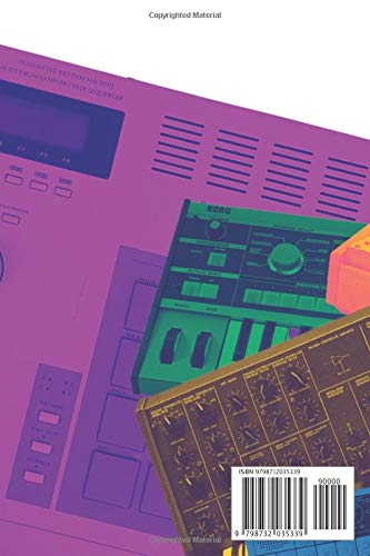 Studio Notes: The perfect notebook journal for any studio or home recording musician. Super cool retro synth design. Great for producers, sound engineers, guitarists, pianists, drummers. – vue 2