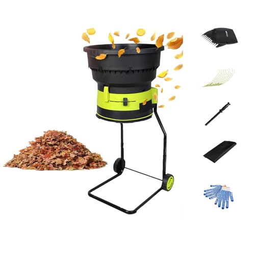 Trituradora De Hojas, Aspirador De Hojas De 2500 w, Alta Velocidad De 8000 Rpm, Trituradora De Jardín Con Ruedas y Bolsa De Recogida para Cuidado Del Césped (No power cord)