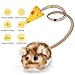 Migipaws Interactive MigiMouse Cat Toy 360° Rolling & Spin with Mesh Plastic Tail for Indoor Cats Smart Motion Sensor, Realistic Squeak, Rechargeable Plush Kitten Toy(Brown Long)
