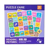 Wortzuordnungsrätsel, Alphabetisierungsrätsel für Vorschulkinder | Englisches Wort-Bild-Lese-Puzzlespiel | Lustiges Spielzeug mit chinesischen Schriftzeichen, Englisch-Lern-Rätsel für Fortgeschrittene
