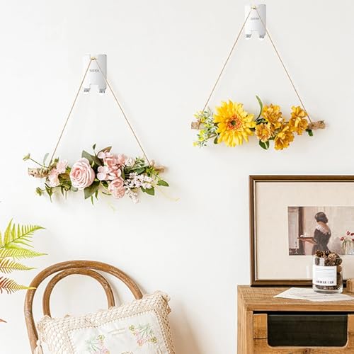 Image of LAKUMIQI Metal Picture Hangers, Upgraded Stainless Picture Hangers Heavy Duty, No Tools Damage Free Picture Frame Hanging Hardware Kit for Wall, 8 Picture Hooks and 16 Strips