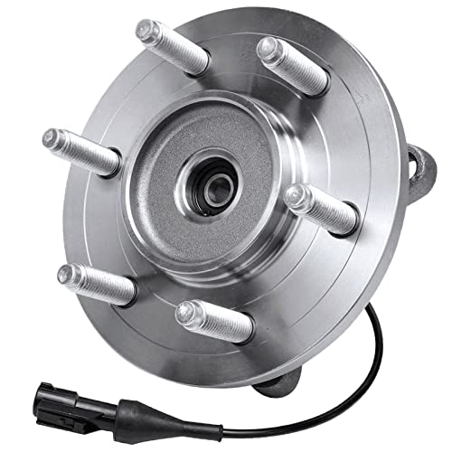 Image of MotorbyMotor 515079 Front Wheel Bearing and Hub Assembly 4WD with 6 Lugs Fits for Ford F-150, Lincoln Mark LT Navigator Low-Runout OE Directly Replacement Hub Bearing w /ABS