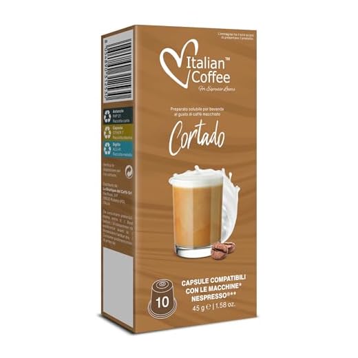 60 Capsule caffè macchiato cortado compatibili Nespresso®* Italian Coffee