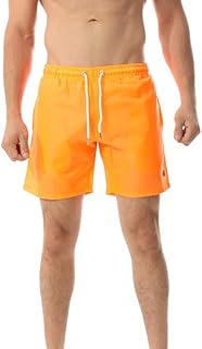 شورت سباحة بلون سادة بجيوب جانبية للرجال من وايت رابيت