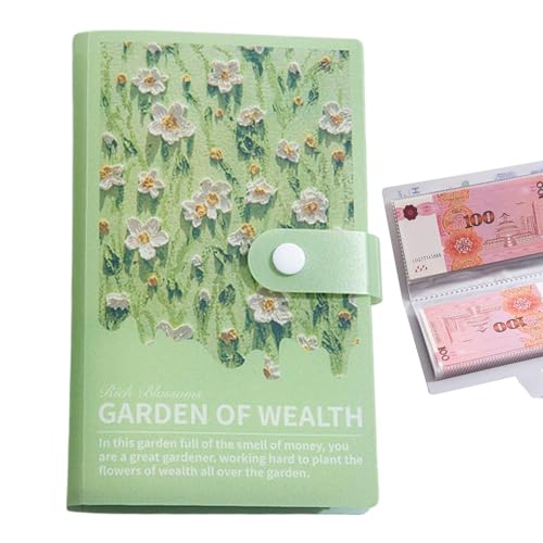 Carpeta De Ahorro De Dinero - Reto De Ahorro Con 100 Sobres Pintura 3D | Organizador Portátil Cuaderno Gestión Financiera Facturas Y Gastos Para Adultos Y Niños