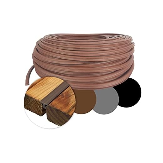 DILUMA Terrassenfugenband 10 Meter Hellbraun für Terrassen mit Fugenabstand von 5,0 bis 7,5 mm - Fugendichtband für Terrassendielen aus Holz & WPC - UV Stabil, Witterungsfest, Temperaturbeständig