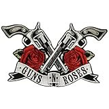 Roses Patch Rock Band Embroidered Applique Iron-on Jacket DIY Fashion Stickers Punk Clothes Decorative Accessories