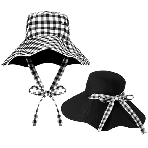 Sombrero reversibles de ala ancha para mujer