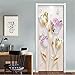 Produktbild Neue Moderne Geprägte Tulip Blumen Türaufkleber Wandbild PVC selbstklebende 3D Wallpaper Für Wohnzimmer Schlafzimmer Tür Dekor Abziehbilder 77 cm * 200 cm