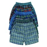 Fruit of the Loom Boy's Tartan Plaid Boxers Assorted (7 Pack), Small, Assorted