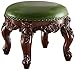 LRX Toaletka stołek mały taboret pod umywalkę brązowy/biały dressing taboret pianino, ławka toaletowa z tapicerowanym siedziskiem (kolor : okrągły zielony, rozmiar: #1)