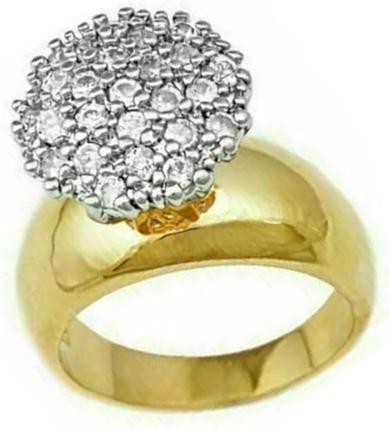 1.0 Lab created Diamond Cluster wedding Engagement Ring for women in 18k Yellow Gold Finish