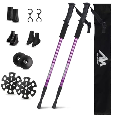 Hiking Poles - AYAMAYA Telescopic Collapsible Trekking Poles with Quick Twist Lock System...