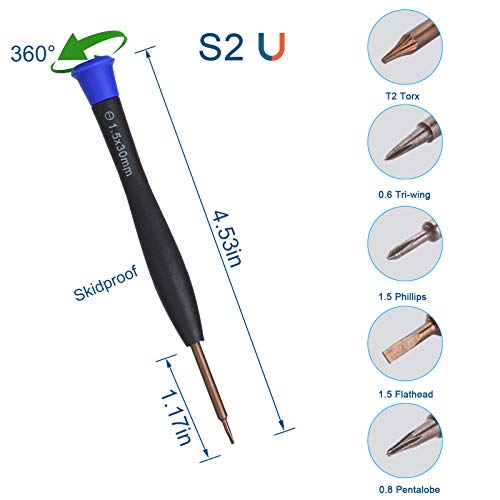 22-in-1 Electronics Repair Tool Kit with Professional Precision Screwdrivers and Opening Pry Tools Suitable for iPhone, MacBook, Samsung, Huawei and Other Phones, Tablets and Computers