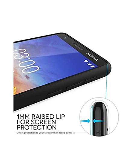 Image of Mobile Back Cover Case for Nokia 3.1 (Silicone Case|CameraProtection|Black SC1510)