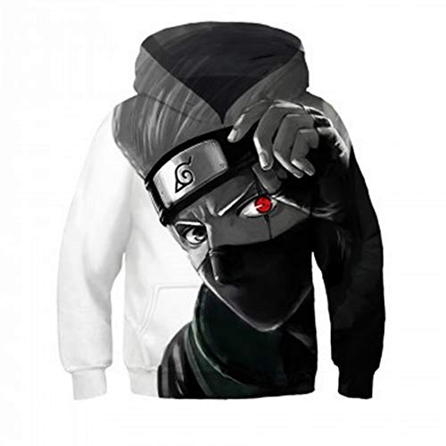 CHENMA Unisexe Enfants Garçons Filles Kakashi 3D Imprimer Pull Sweat à Capuche avec Poche Kangourou Cover