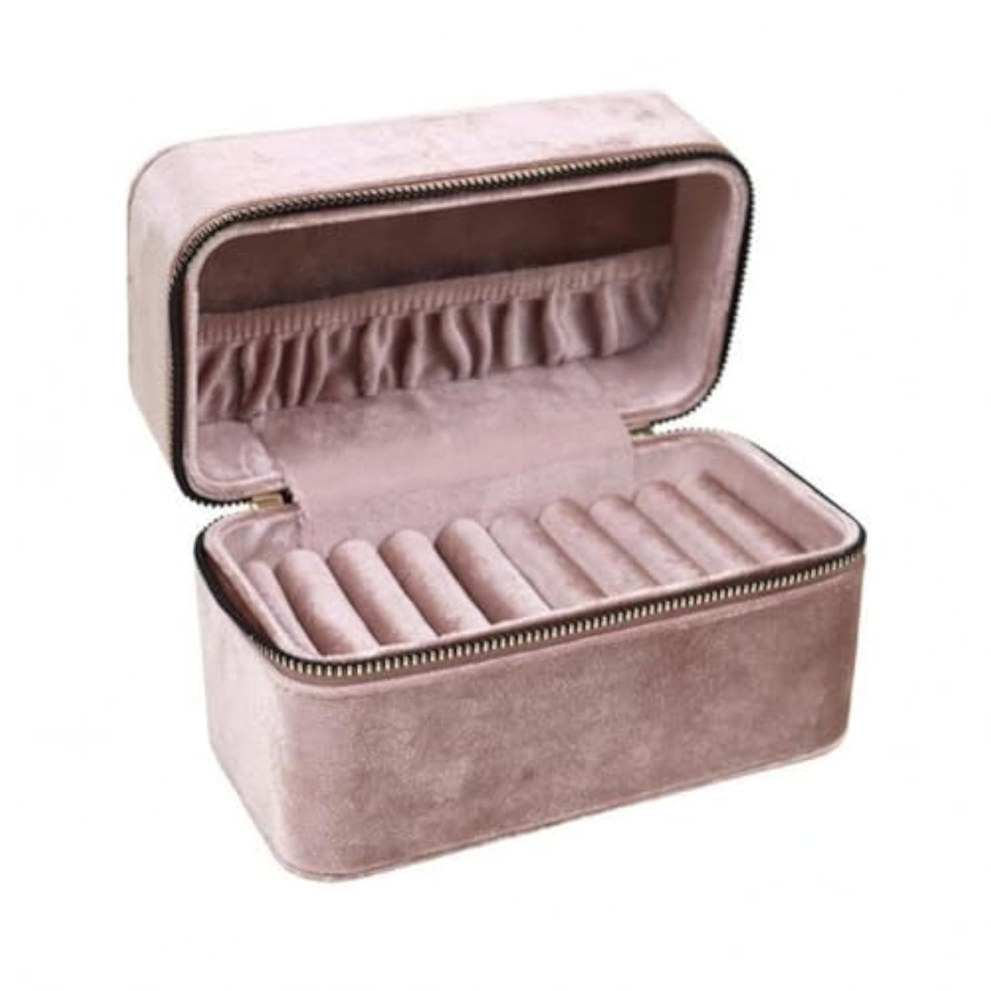 Padded Slots Bracelet Storage Box, Velvet-Like Design