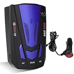 Car Radar Detector, Upgraded Dectector Driving Aids for City Road and Highway, Directional System Real Time Voice Alert Speed, Built-in GPS, LED Display