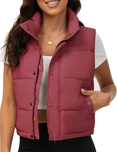 Fengbay Puffer Vest Women Sleeveless Winter Clothing Puffy Cropped