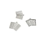 220 dijes de joyería de tono plateado antiguo I1OK3K para acordeón, manualidades, manualidades