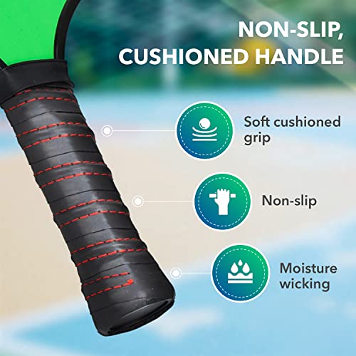HAJIMARI USAPA Pickleball Set - Pickle Ball Rackets 4 Pack with Indoor Outdoor Balls, Carry Bag | Lightweight Honeycomb Core Carbon Fiber Paddle | Beginner and Professional Play by HAJIMARI - Used condition - Image 3