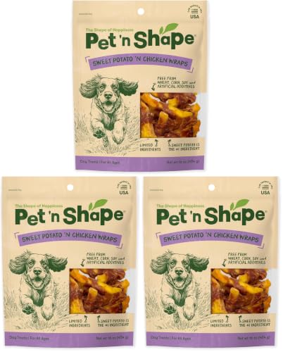 Pet 'n Shape Sweet Potato Chews Jerky Dog Treats -