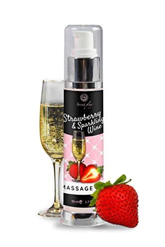 Huile de massage fraise soin corps parfum vin pétillant relaxant et hydratant Secret Play