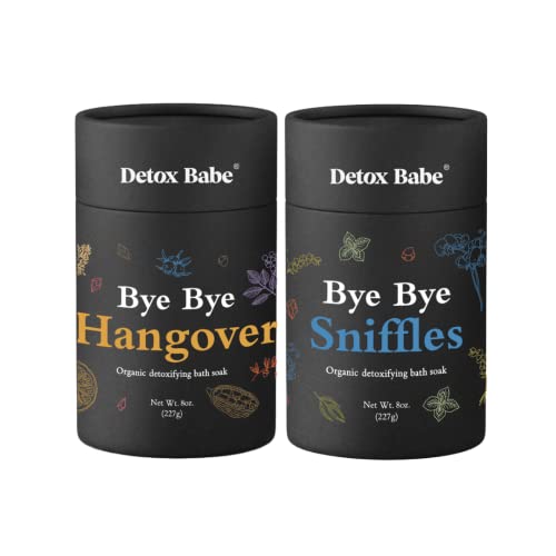 Bye Bye Hangover & Bye Bye Sniffles Detox Bath Salt Soak Bundle Pack