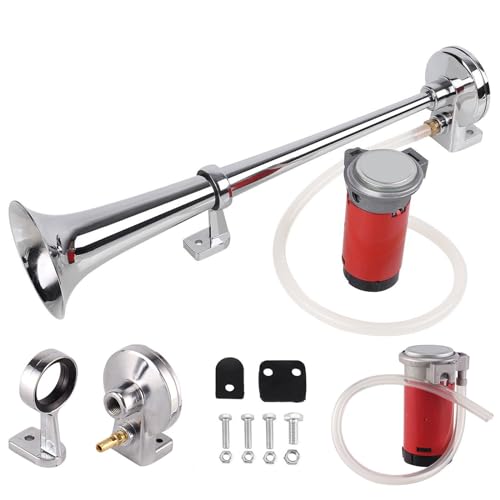 Xample® 150DB Super Loud 12V Single Trumpet Air Horn Compressor T...