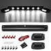 Partsam 3x Smoke Cover Lens White 12 LED Cab Marker Roof Running Top Clearance Lights Assembly + Wire Harness for 2007-2013 Chevy Silverado GMC Sierra 1500 2500 2500HD 3500 3500HD 2014 2500HD 3500HD