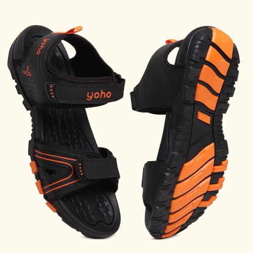 Image of YOHO TrailMark 002 Sports Sandals for Men | Comfortable & Lightweight | Flexible & Breathable | Footpharma footbed | Anti-Skid Footwear for Trekking, Hiking & Outdoor