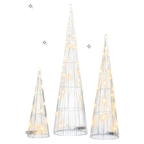 Christmas Village LED Light Up Tree Cones Cover