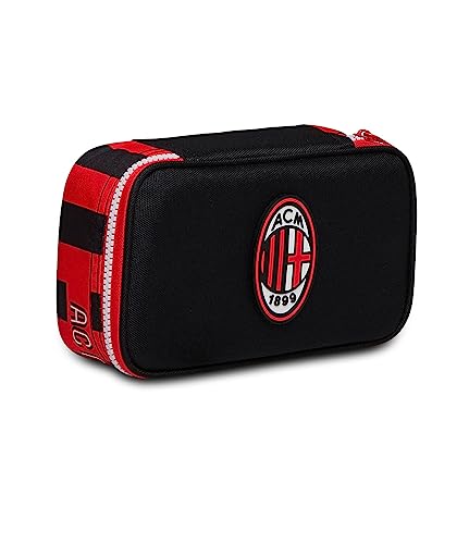 Astuccio QUICK CASE MILAN, Rosso e Nero, Scuola & Tempo libero