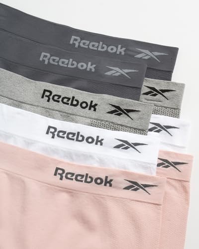 Reebok Womens Boy Shorts Underwear - 8 Pack Seamless Long Leg Boyshorts Panties for Women (S-3X, available in Plus Size)3