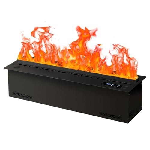 Chimenea eléctrica de Vapor de Agua Inteligente con decoración de Llama 3D, humidificador para Oficina, hogar, Hotel, Restaurante, decoración del hogar, Control táctil/Remoto. 150cm/59.06in