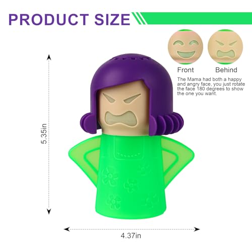 Asltw Microwave Steam Cleaner – Reusable Microwave Cleaning Tool for Stains & Odors | Natural Vinegar Steam Microwave Cleaner | Fast Chemical Free Deep Clean in Minutes | Cute Heat Resistant Design