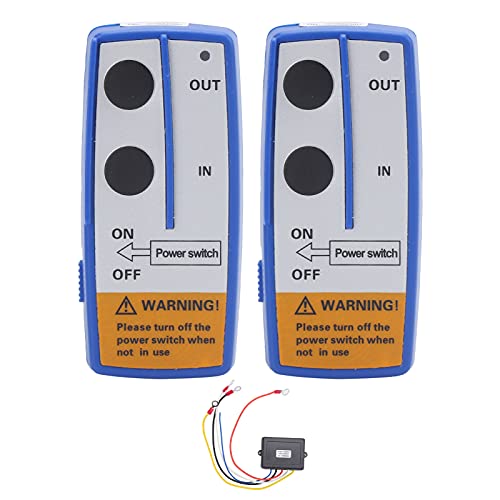 Wireless Winch Remote Control Kit, Akozon 12V 50ft Handset Switch Remote Controller Hand-Hold Forward Reverse Console for Truck ATV