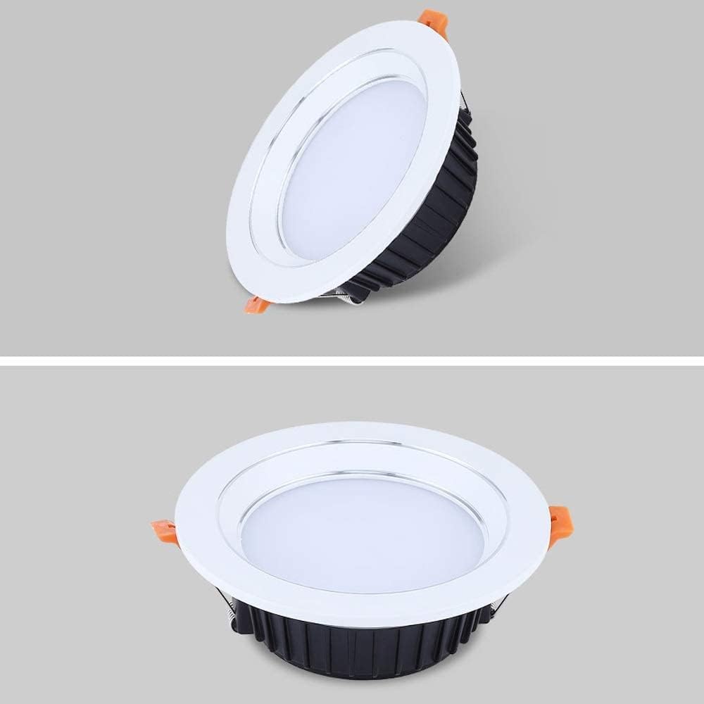 Recessed LED Downlight Round Ceiling Spotlight,Creative Indoor Decoration Light Fixture Wash Wall Lamp, 110Fire Rated Energy Saving Downlighters(White Light,5W)