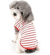 Ranphy Stripe Small Dog Shirt cotton pet clothes puppy Sleeveless T-Shirt Doggie Cat Vest Knitted...