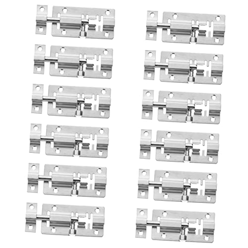 DOITOOL 12 Peças Plugue De Trava De Porta Interna Trava De Corrente De Porta Parafusos De Aço Inoxid