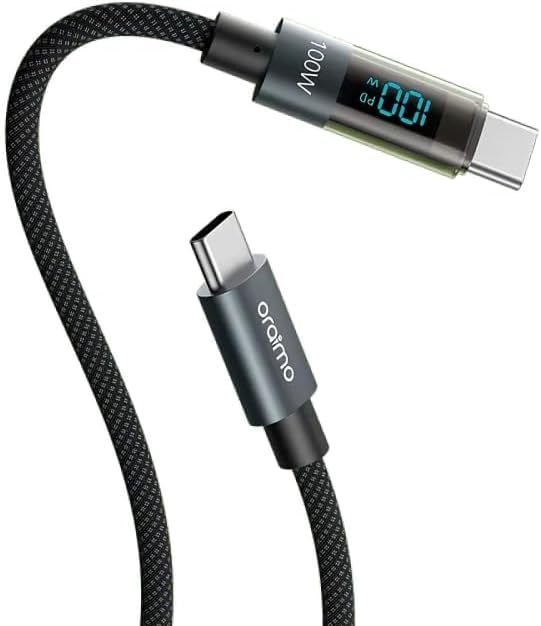 Oraimo OCD-175CC 100W 5A USB-C to USB-C Fast Charging Cable 1.2m - Sleek Black-picture-19
