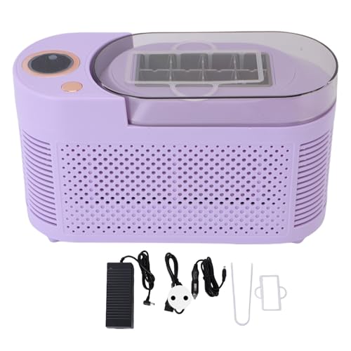 Mini -Eismacher, 8 Würfel Tragbare Elektrische Eishersteller -Maschine für den Heimnutzungsgebrauch mit Heimadapter, das mit 12 -V -Autokabel Verbunden Ist (EU -Stecker)