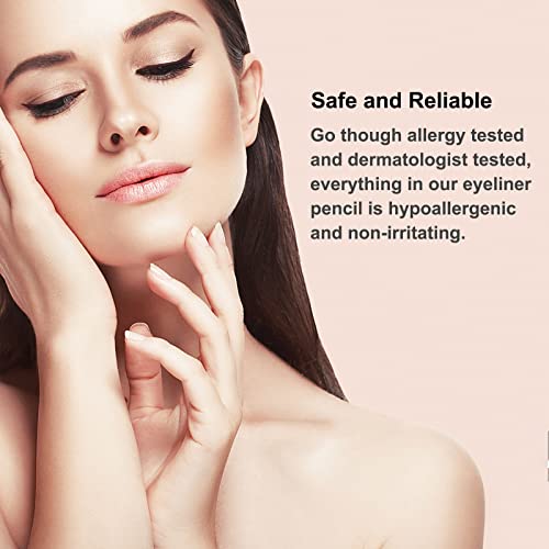 Boobeen Eyeliner Pencil - Black Eyeliner Pen Gel - Quick Drying Formula Eye Liner - Waterproof Smudge-Proof All Day Eyeliner Makeup - Long Lasting Create Statement Eye Look (Brown*2) #TOP4