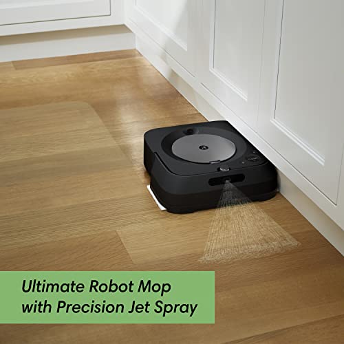 Image of iRobot Braava Jet m6 6113 Ultimate Robot Mop - Wi-Fi Connected, Precision Jet Spray, Smart Mapping, Compatible with Alexa, Ideal for Multiple Rooms, Recharges and Resumes, Graphite