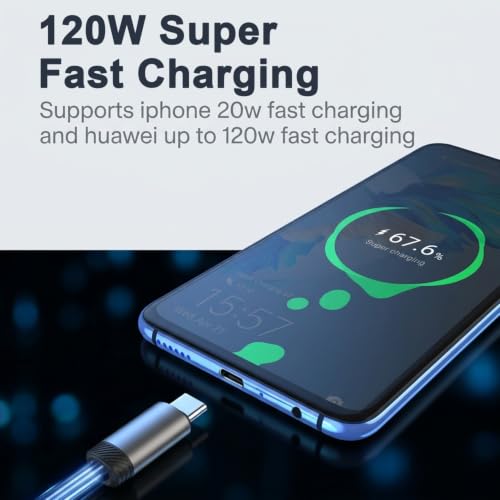 Image of Verilux 3 in 1 Type C Cable Fast Charging with Digital Display 6.6FT /2M, PD 120W Type C /27W Lighting /10W Micro USB Cable with 480Mbps Data Transmission for iPhone 17 /16 /15, Galaxy S26 /S25 /S24